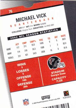 2003 Playoff Contenders #76 Michael Vick Back