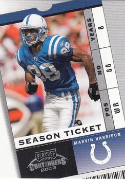 2003 Playoff Contenders #94 Marvin Harrison Front
