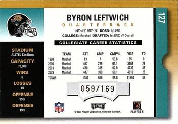 2003 Playoff Contenders #127 Byron Leftwich Back