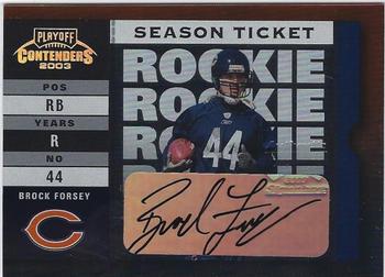 2003 Playoff Contenders #161 Brock Forsey Front