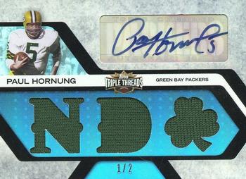 2008 Topps Triple Threads - Autographed Relic Sapphire #TTRA-96 Paul Hornung Front