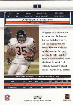 2003 Playoff Honors #4 Anthony Thomas Back