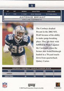 2003 Playoff Honors #5 Antonio Bryant Back