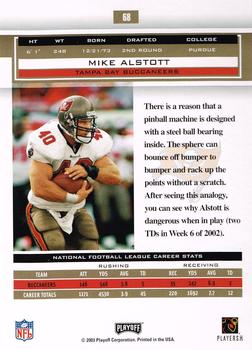 2003 Playoff Honors #68 Mike Alstott Back