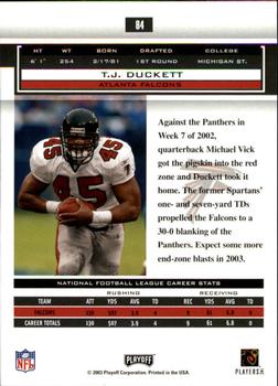 2003 Playoff Honors #84 T.J. Duckett Back
