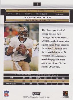 2003 Playoff Honors #1 Aaron Brooks Back