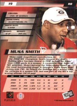 2003 Press Pass #19 Musa Smith Back