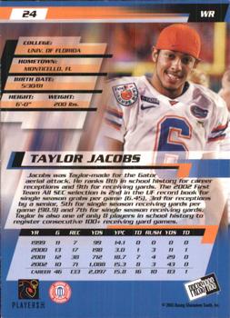 2003 Press Pass #24 Taylor Jacobs Back