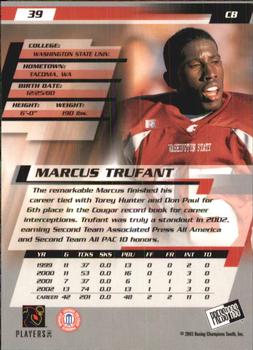 2003 Press Pass #39 Marcus Trufant Back