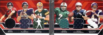 2008 Topps Triple Threads - Relic Double Combos Red #TTDCR2 Matt Ryan / Joe Flacco / Brian Brohm / Chad Henne / Kevin O'Connell / John David Booty Front