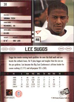 2003 Press Pass JE #38 Lee Suggs Back