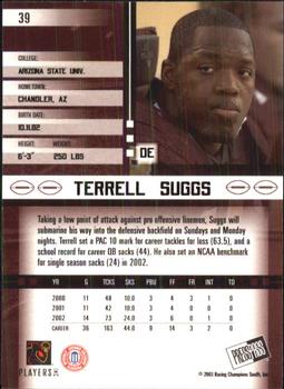 2003 Press Pass JE #39 Terrell Suggs Back