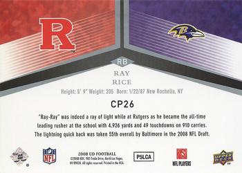 2008 Upper Deck - College to Pros #CP26 Ray Rice Back
