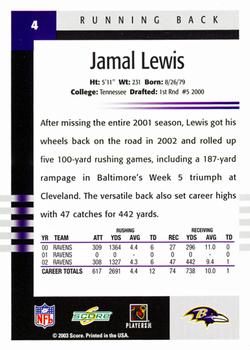 2003 Score #4 Jamal Lewis Back