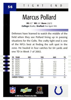 2003 Score #56 Marcus Pollard Back