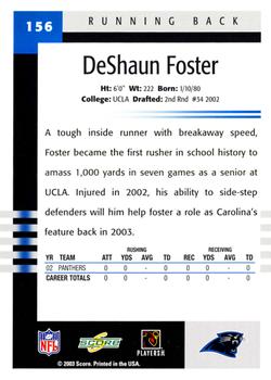 2003 Score #156 DeShaun Foster Back