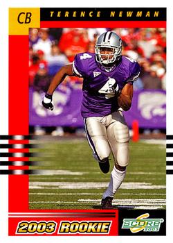 2003 Score #324 Terence Newman Front