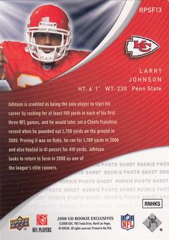 2008 Upper Deck Rookie Exclusives - Rookie Photo Shoot Flashbacks #RPSF13 Larry Johnson Back