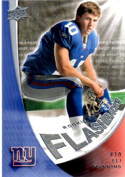 2008 Upper Deck Rookie Exclusives - Rookie Photo Shoot Flashbacks #RPSF17 Eli Manning Front