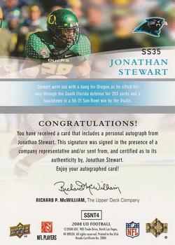2008 Upper Deck - Signature Shots #SS35 Jonathan Stewart Back