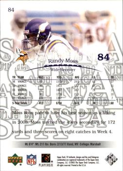 2003 SP Authentic #84 Randy Moss Back