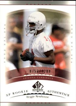 2003 SP Authentic #180 Reggie Newhouse Front