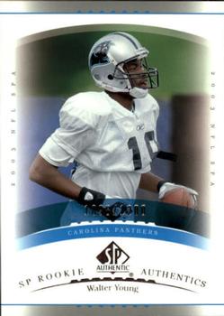 2003 SP Authentic #193 Walter Young Front