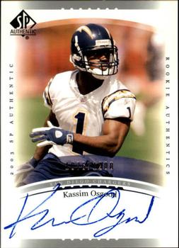 2003 SP Authentic #238 Kassim Osgood Front