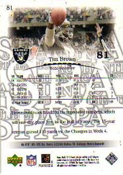 2003 SP Authentic #81 Tim Brown Back