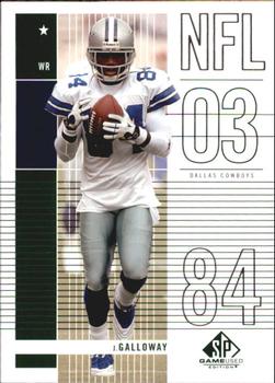 2003 SP Game Used #3 Joey Galloway Front