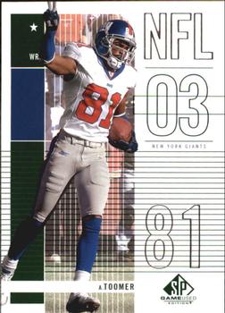 2003 SP Game Used #6 Amani Toomer Front