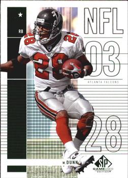 2003 SP Game Used #25 Warrick Dunn Front