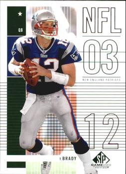 2003 SP Game Used #53 Tom Brady Front