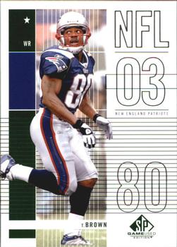 2003 SP Game Used #55 Troy Brown Front