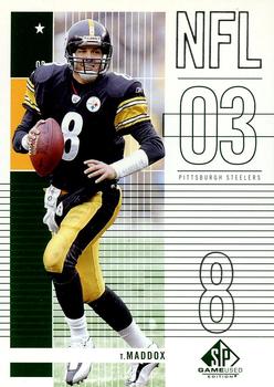 2003 SP Game Used #68 Tommy Maddox Front