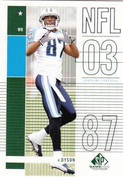2003 SP Game Used #78 Kevin Dyson Front