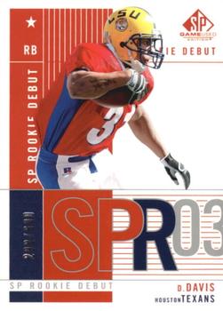 2003 SP Game Used #103 Domanick Davis Front
