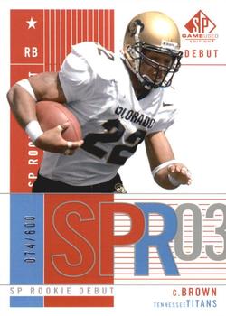 2003 SP Game Used #110 Chris Brown Front
