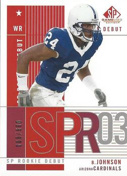 2003 SP Game Used #126 Bryant Johnson Front