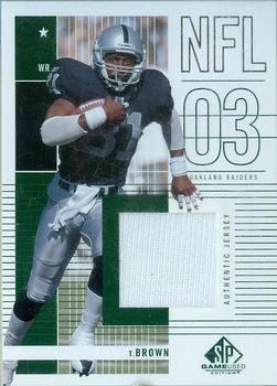 2003 SP Game Used #174 Tim Brown Front