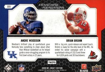 2008 Upper Deck Draft Edition - Blue #223 Brian Brohm / Andre Woodson Back