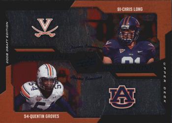 2008 Upper Deck Draft Edition - Blue #224 Chris Long / Quentin Groves Front