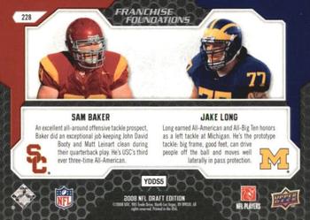 2008 Upper Deck Draft Edition - Blue #228 Jake Long / Sam Baker Back