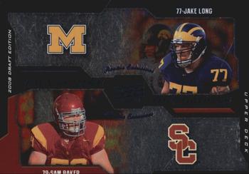 2008 Upper Deck Draft Edition - Blue #228 Jake Long / Sam Baker Front