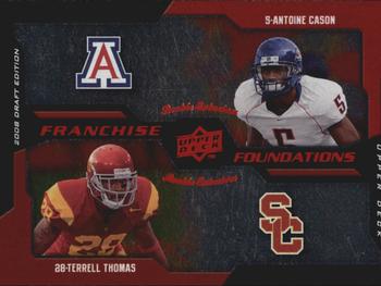 2008 Upper Deck Draft Edition - Red #222 Antoine Cason / Terrell Thomas Front