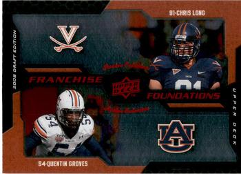 2008 Upper Deck Draft Edition - Red #224 Chris Long / Quentin Groves Front