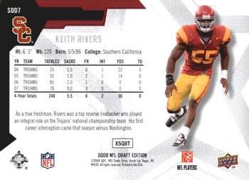 2008 Upper Deck Draft Edition - Stars of the Draft #SOD7 Keith Rivers Back