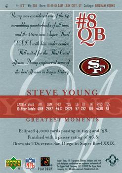 2003 SP Signature Edition #4 Steve Young Back