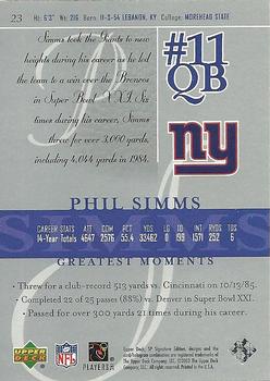 2003 SP Signature Edition #23 Phil Simms Back