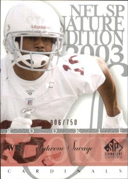 2003 SP Signature Edition #142 Antwone Savage Front